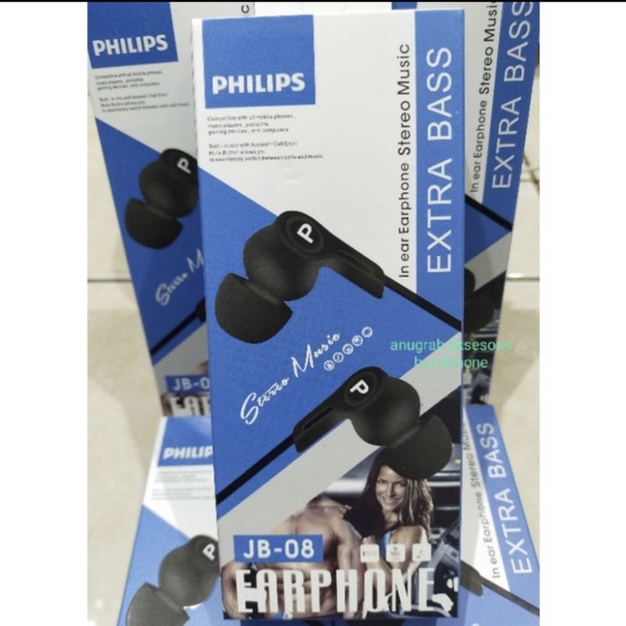 Philips JB-08 Extra Bass Stereo Music Wired In Ear Earphone