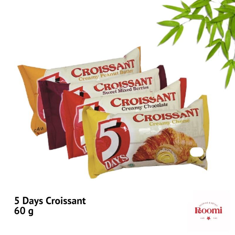 

5 Days Croissant 60g/ 5 days Croissant cheese, Mixed berries, peanut butter