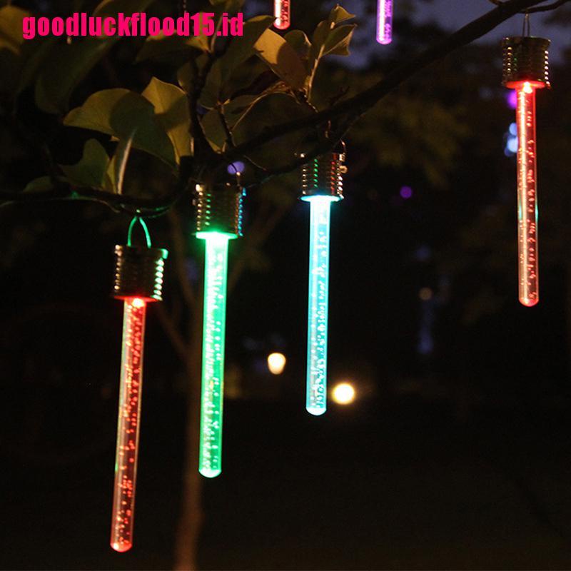 (LUCKID) Lampu Gantung LED Tenaga Surya Warna-Warni Untuk Taman / Outdoor