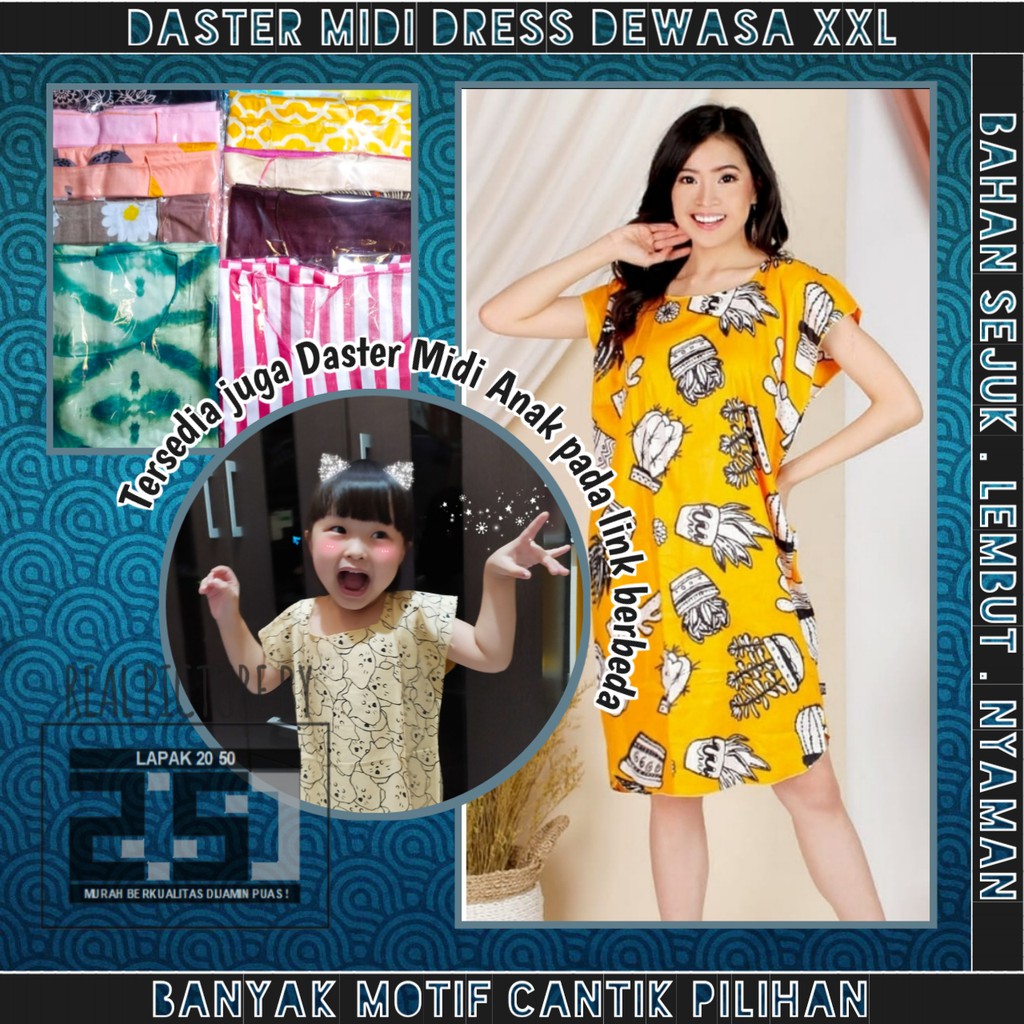 SALE CUCI GUDANG DASTER KEKINIAN BALI MURAH CANTIK SEJUK PILIH MOTIF XXL BAJU TIDUR TERUSAN PIYAMA WANITA ARAB JUMBO