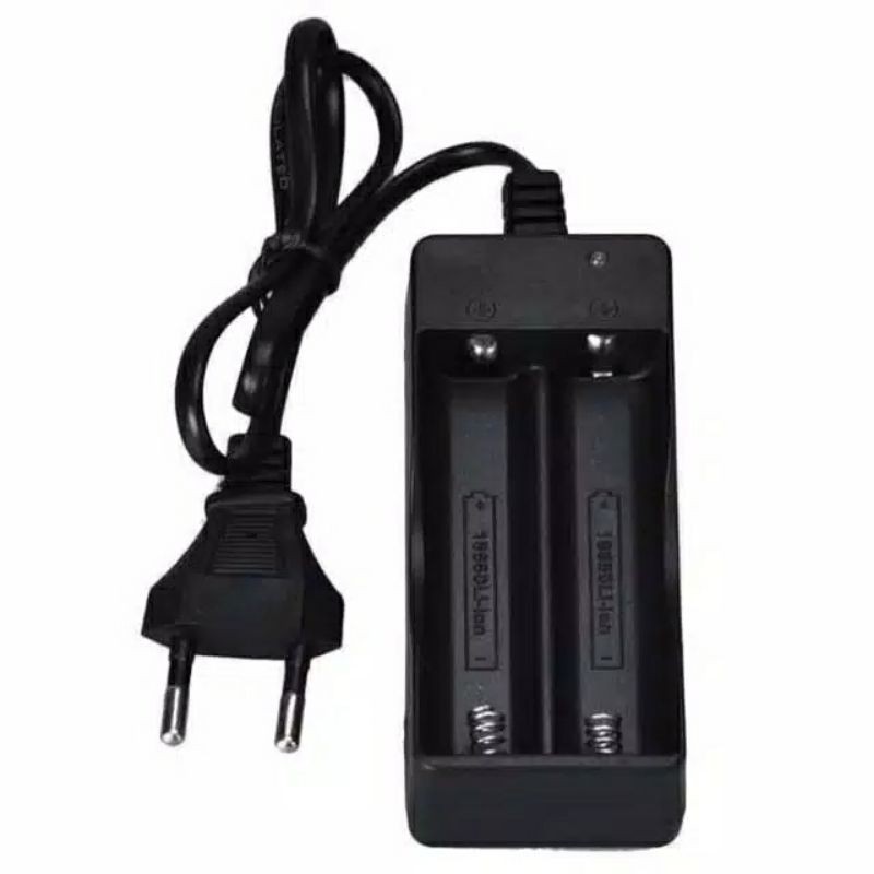 Dekstop Charger Universal 2 Slot baterai Senter Powerbank 18650 Mysunstore