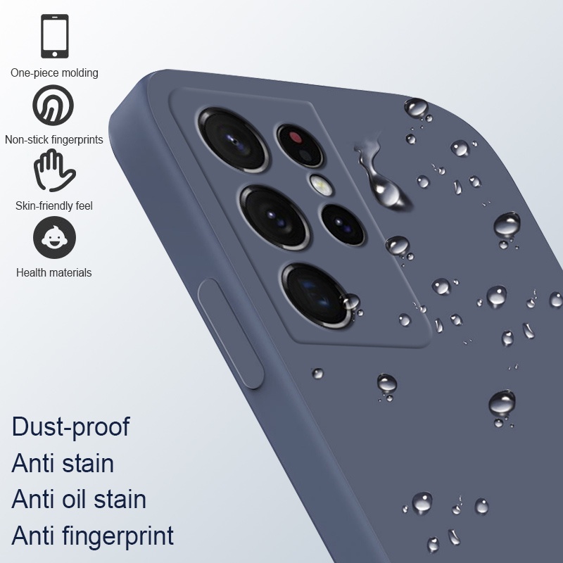 Samsung Galaxy S21 Plus S20 FE Samsung Galaxy Note20 Note 20 S21 Ultra S21+ Casing Square Liquid Silicone Phone Case Soft TPU Shockproof Bumper Back Cover-4