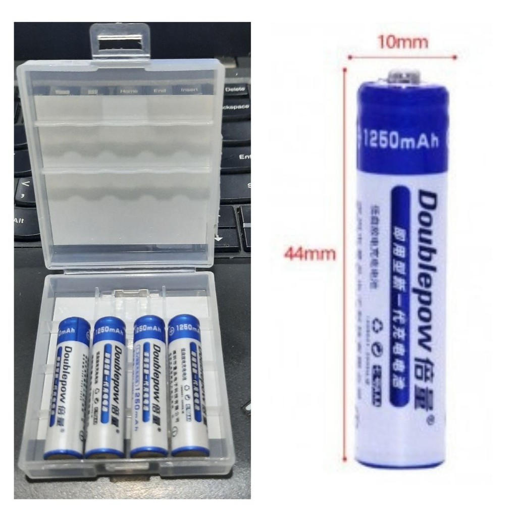 Baterai Charge Cas AAA Rechargeable NiMH 1250mAh 4 Pcs 111107