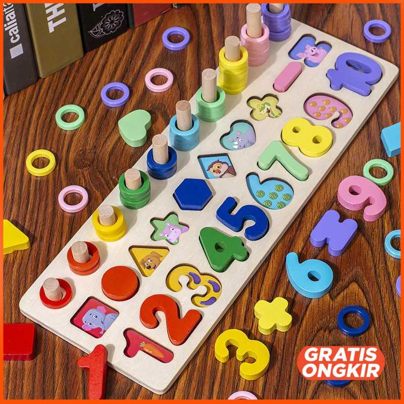 Mainan Anak Montessori Shape Matching Children Toy Z0566