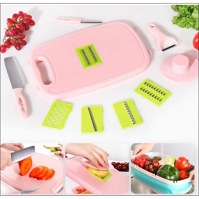 MULTI FUNCTION CHOPPING TALENAN BAKSOM MULTI FUNGSI  9 IN 1 ALAT PARUT SAYUR BUAH DAGING