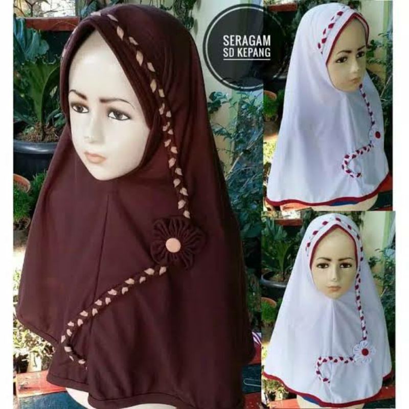 JILBAB ANAK KEPANG/JILBAB SEKOLAH/JILBAB RABBANI/ JILBAB KEPANG ANAK/ HIJAB ANAK MURAH/ REAL PICT
