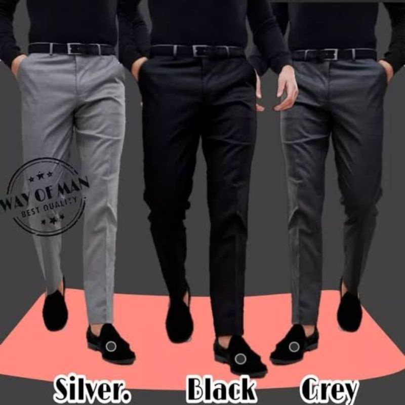 CELANA KANTOR FORMAL PRIA SLIMFIT BAHAN DASAR KAIN WOLL