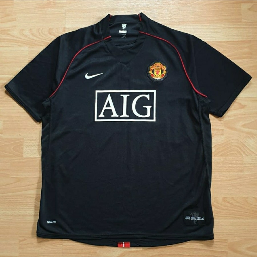 Jersey Manchester United Third 2007-2008 Grade AAA Hitam Black Retro Klasik