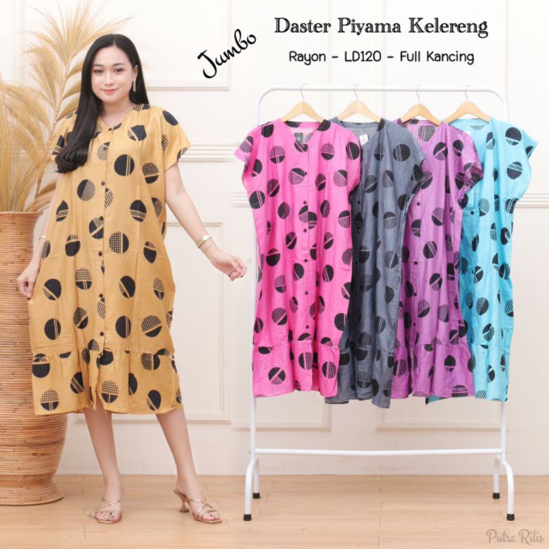 5pcs Daster Jumbo Kelereng / Grosir daster Jumbo murah / daster isi 5ptg / Daster katun rayon jumbo