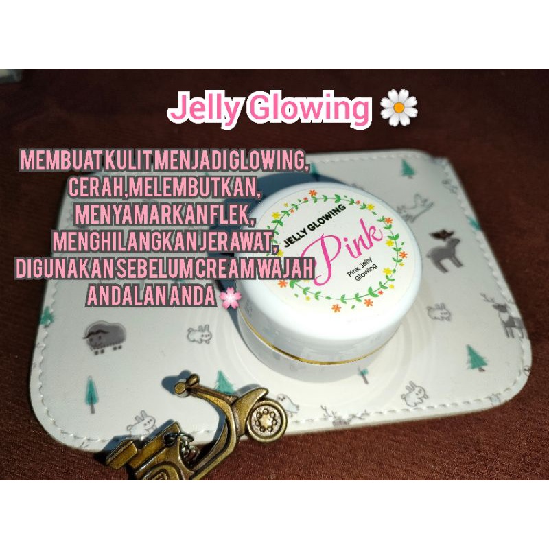 jelly pink glowing & red jelly putih glowing