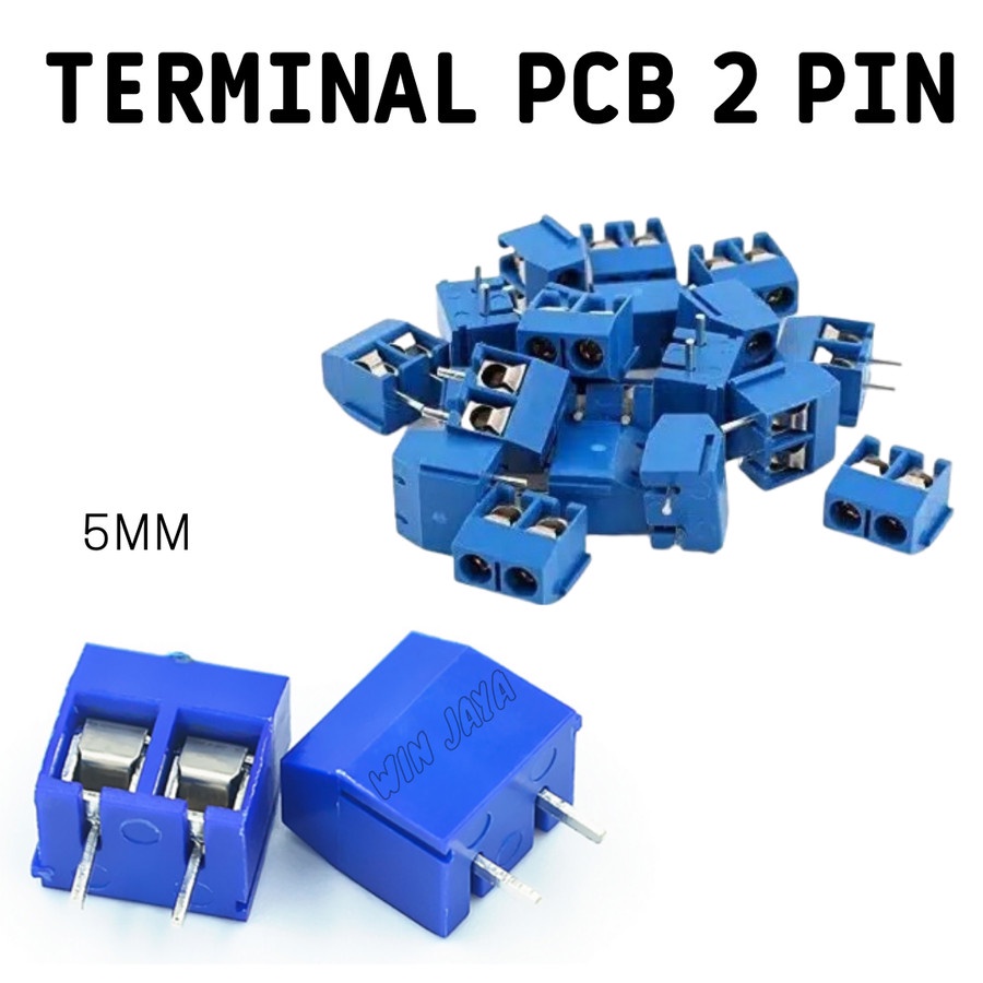 TERMINAL PCB BLOCK SCREW 2 PIN TERMINAL KONEKTOR KF30 5mm - BIRU