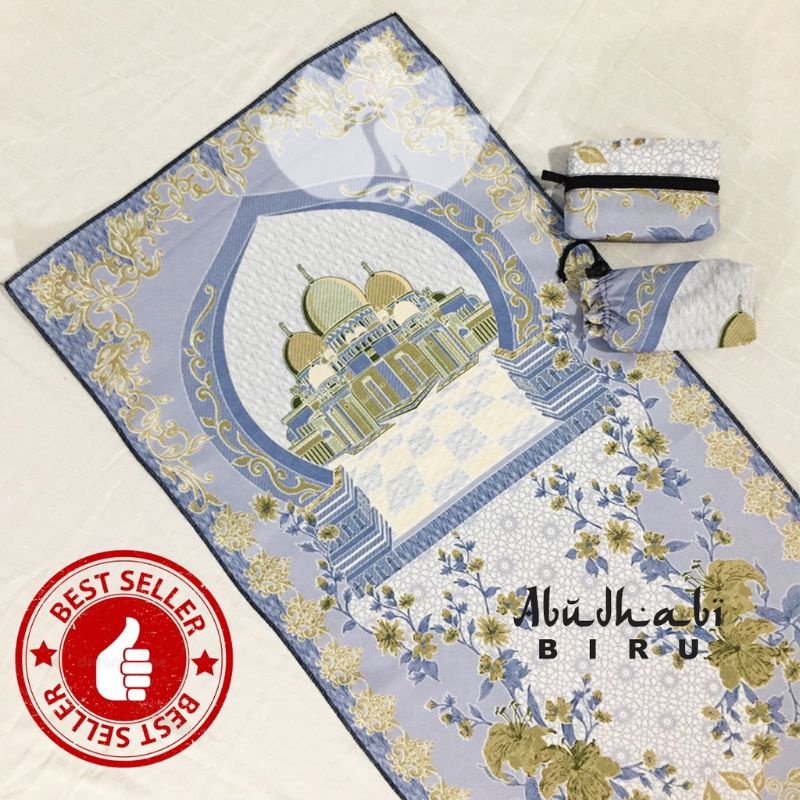 sajadah traveling abudhabi/sajadah travel geratis pouch/sajadah travelling terima sablon