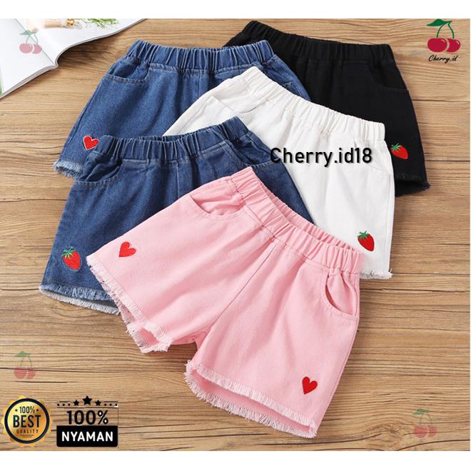 Cherry COD Celana Pendek Anak Perempuan / Hotpen Anak Perempuan Love CP02