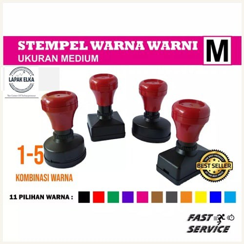 

STEMPEL FLASH 2, 3, 4, 5 WARNA UKURAN MEDIUM