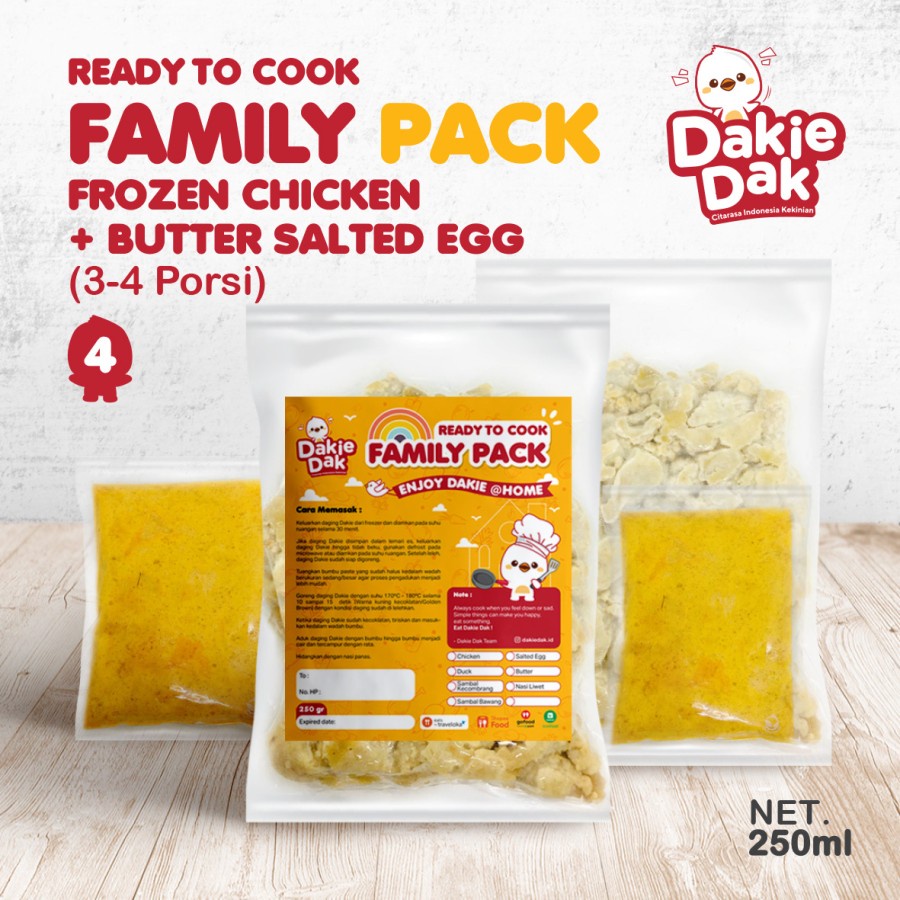 

Dakie Dak Family Pack Frozen Chicken + Butter Salted Egg 250gr