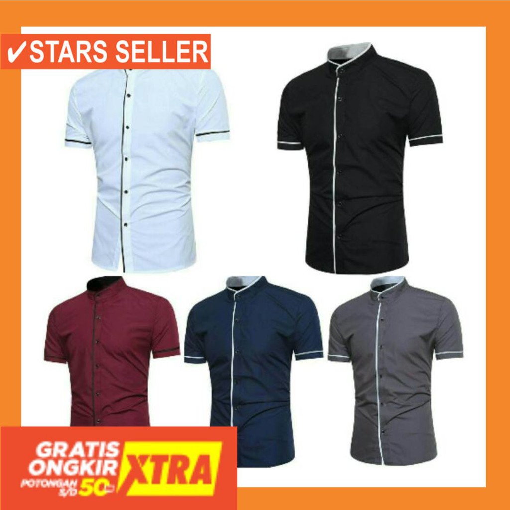 PAKAIAN MUSLIM TERBAIK PALING ANAK ORANG TUA PINK MURAH / Kemeja koko pria modern lengan pendek
