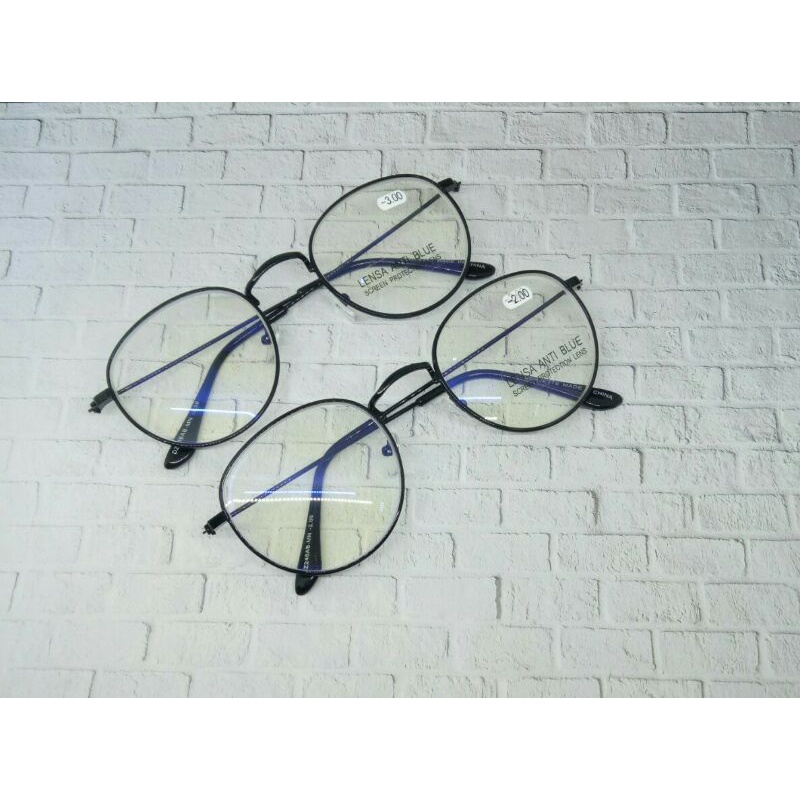 Kacamata Minus Dan Antiradiasi Bulat Oval Model Korea DZ246 AB