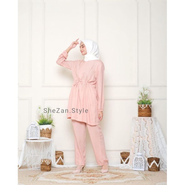 ONE SET RAYON / ONE SET PAJAMAS  POLOS /  SETELAN WANITA KEKINIAN / STELAN WANITA