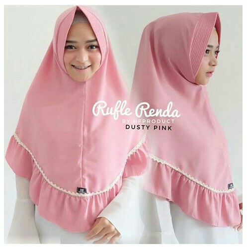 READY KHIMAR RUFFLE RENDA REMPEL PET ANTEM REMPLE KRIWIL LACE HIJAB SIMPEL BERGO SYARI RUBIAH MURAH