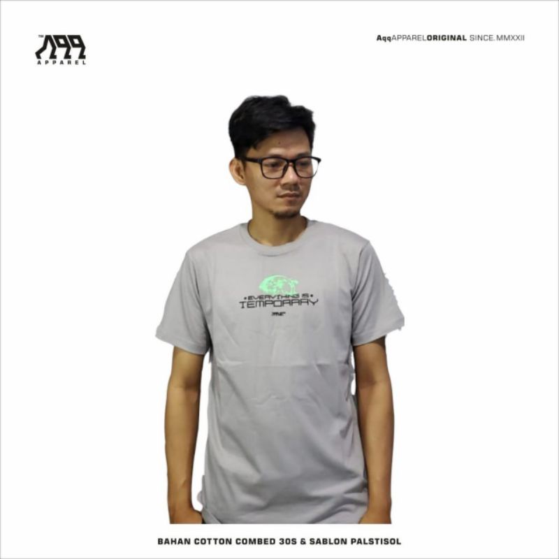 RLY_ Kaos cotton combet/EVERYTHING IS TEMPORARY/ Kaos Distro