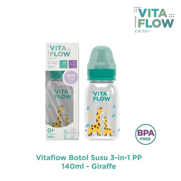 VITAFLOW BOTOL ASI 3IN1 PP 140ML 1 PCS - ANIMAL SERIES