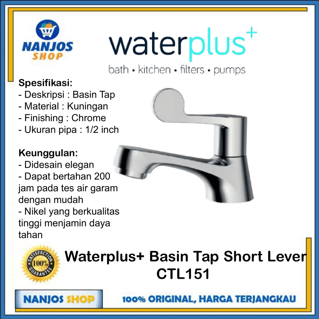 Waterplus Keran / Kran Washtafel / Wastafel / Basin Tap Ctl 151 Ctl151