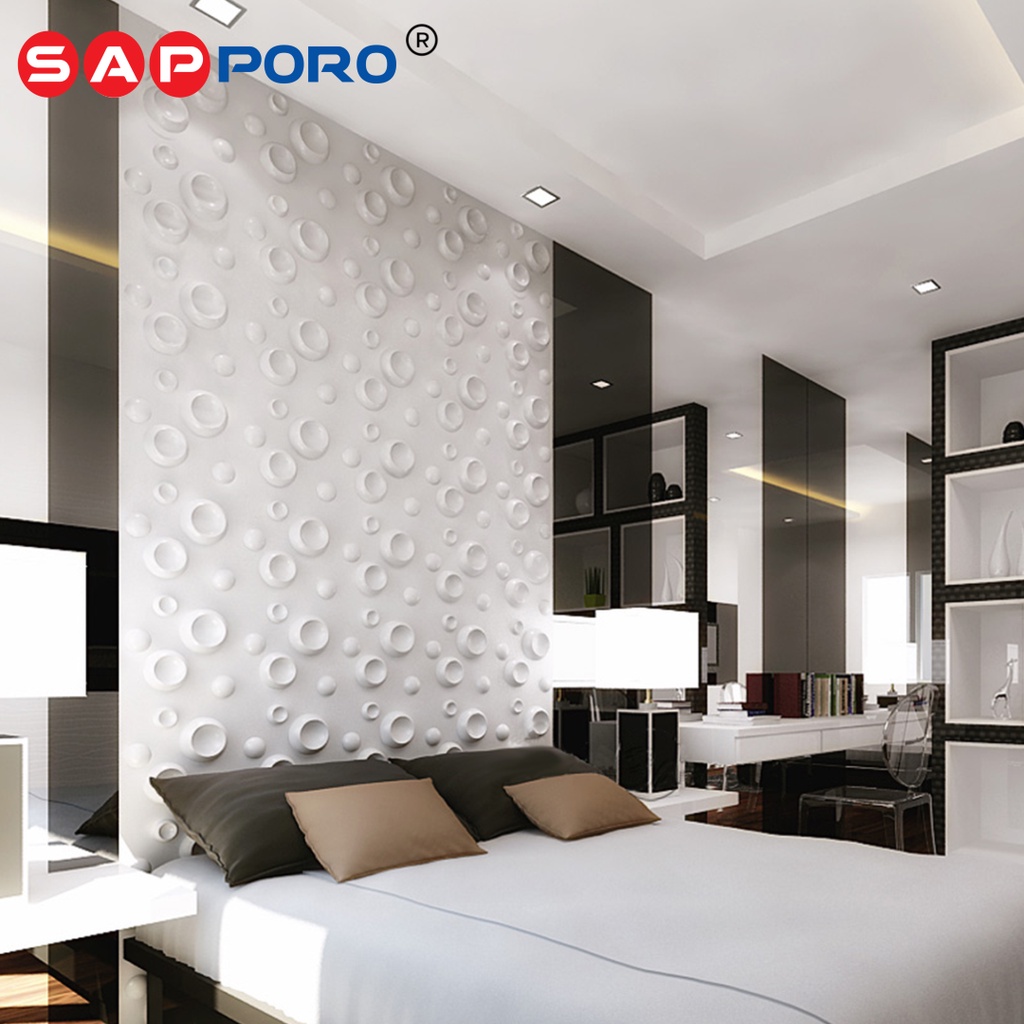 [ SUPER SALE ] SAPPORO WALLPAPER - Wall Panel PVC 3D | Wallpaper 3D PVC