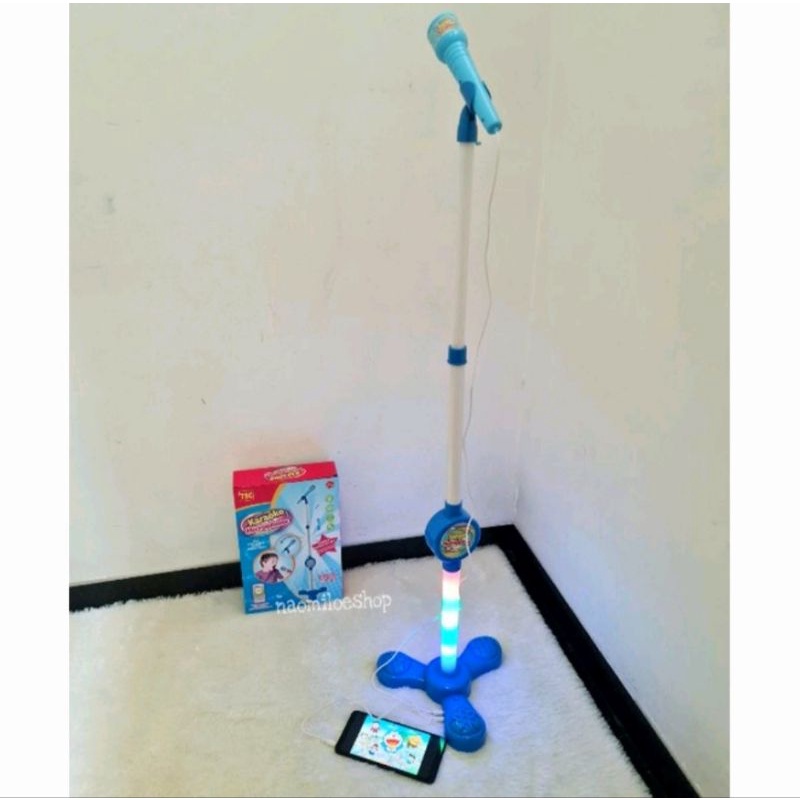 Mainan Anak MICROPHONE SINGLE MIC KADO MAINAN ANAK MIC karaoke NYANYI-Blue/ biru