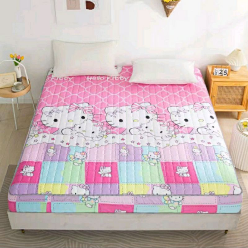 Sprei Sultan Waterproof anti ompol anti tahan air size 160×200 120×200 Seprei Adem full Karet-Waterprof- Helo kity