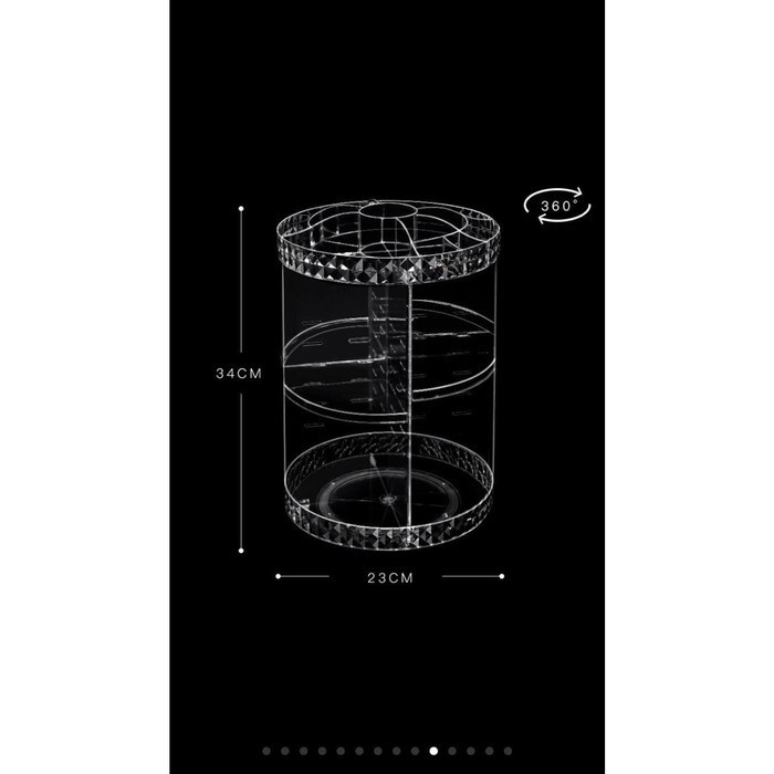 Rak Kosmetik (360 Derajat) Acrylic(24cm,panjang 33cm)
