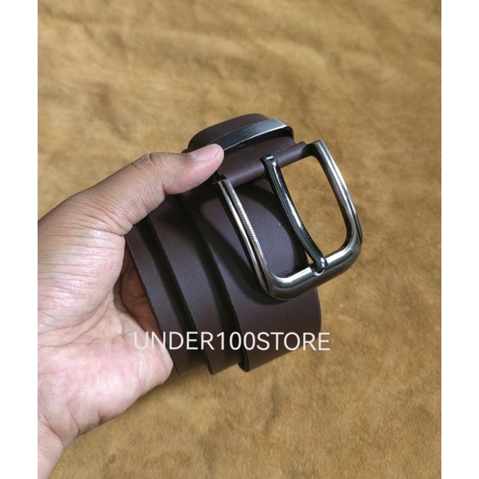ikat pinggang pria kulit sapi asli Garut warna coklat tua / sabuk kulit pria asli Garut /leather bel
