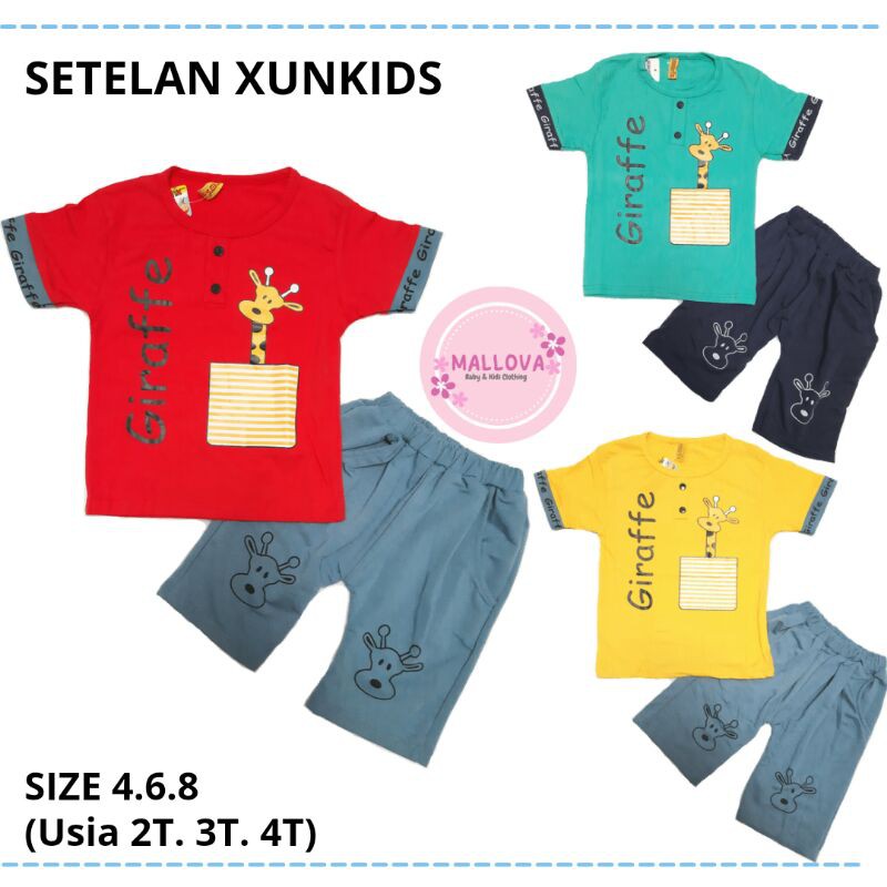 SETELAN KAOS ANAK XUNKIDS (2-4T)