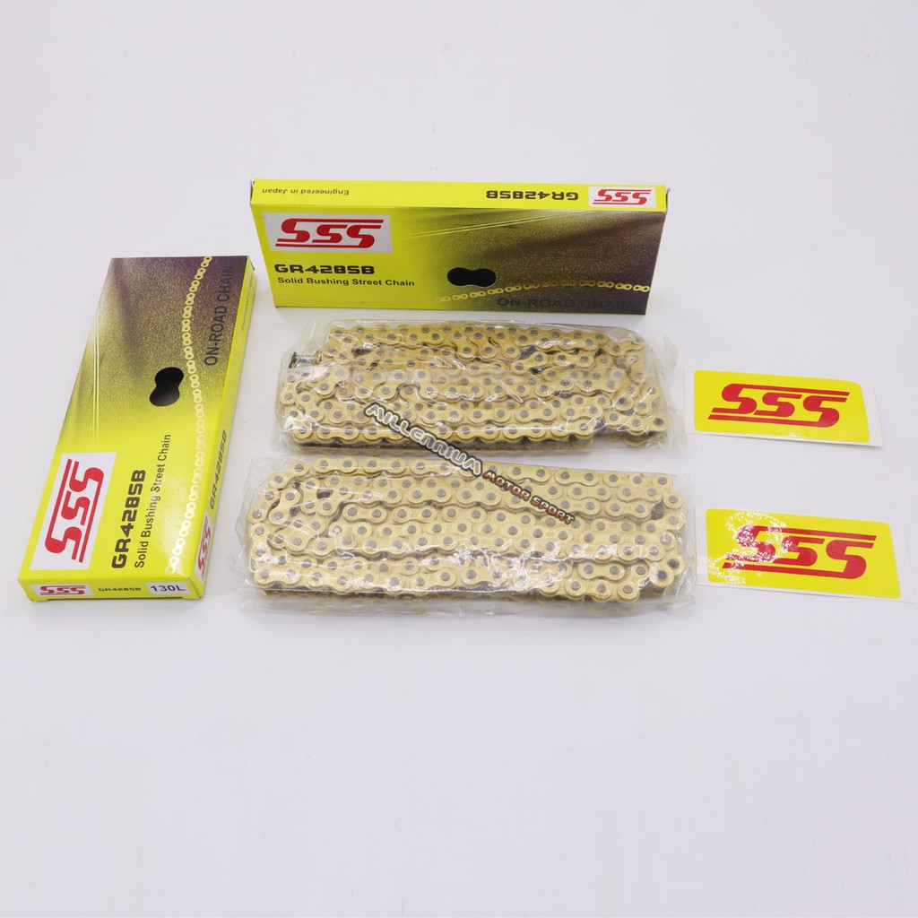 RANTAI SSS SB415-130L/428SB-130L RANTAI MOTOR VIXION-NINJA-JUPITER-SATRIA-TIGER-VERZA-CBR-SUPRA DLL