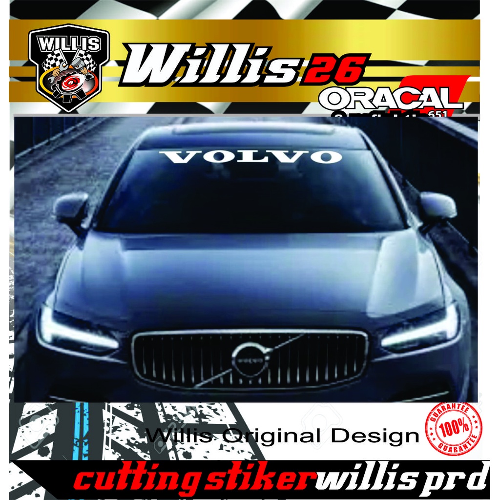 Sticker Stiker Kaca Depan Mobil Nissan Volvo Windshield