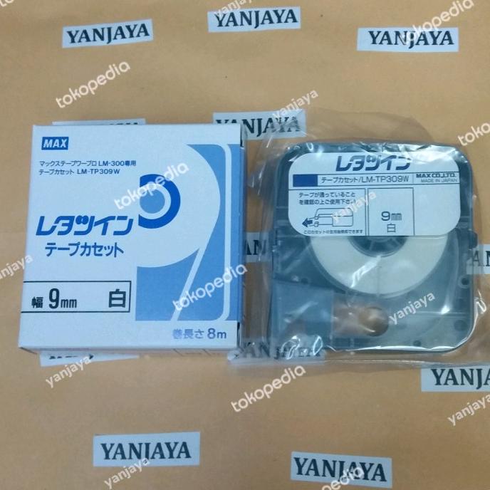 

max letatwin label cartridge LM-TP309W/9mm putih