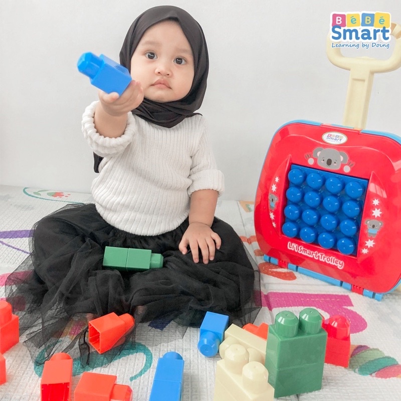 Bebe Smart Trolley Mainan Bayi Trolly Puzzle Walker Edukasi Sensorik Kreatifitas