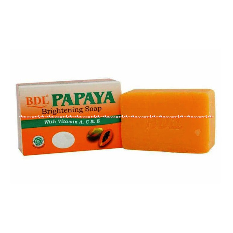 BDL Papaya Brightening Soap With Vitamin A C E Sabun Batang 135gr