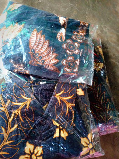 Bswart Batik Hrb026 Kenongo Hem Pendek Padi Pekalongan M L Xl Batik Pria Murah Modern Grosir