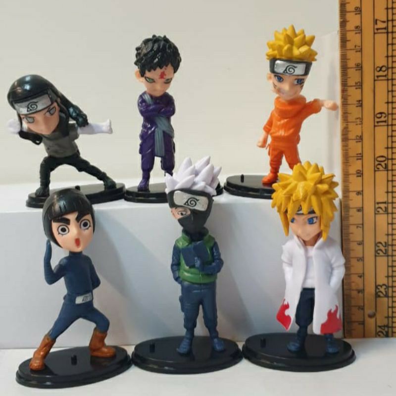 (BISA COD)Action mini figur chibi anime naruto rikudo hokage ke 4 minato neji