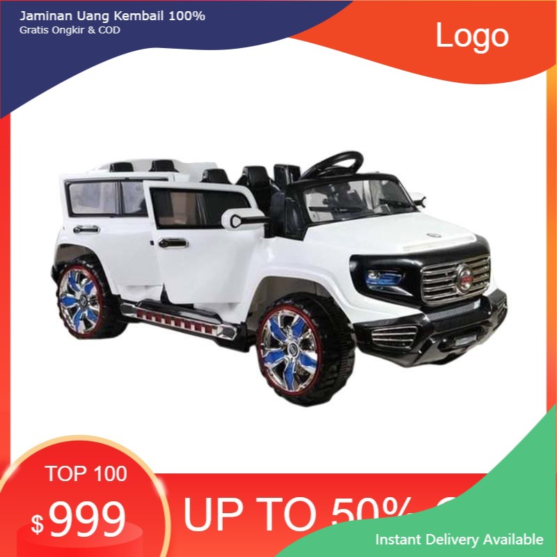 (Khusus Indah Cargo) Mainan Mobil Aki Anak Pliko Jeep Limousine Double Cabin PK-9928N