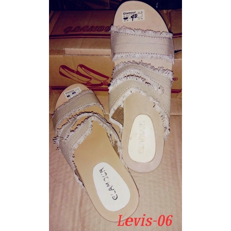 SEPATU HAK WEDGES WANITA GLAMOUR LEVIS