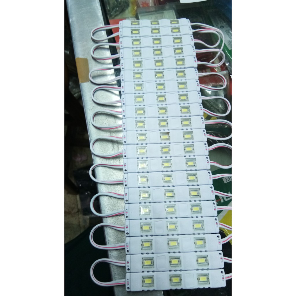 Lampu LED Modul Strip 3 Mata, SMD 5050, 12Volt (12 strip)