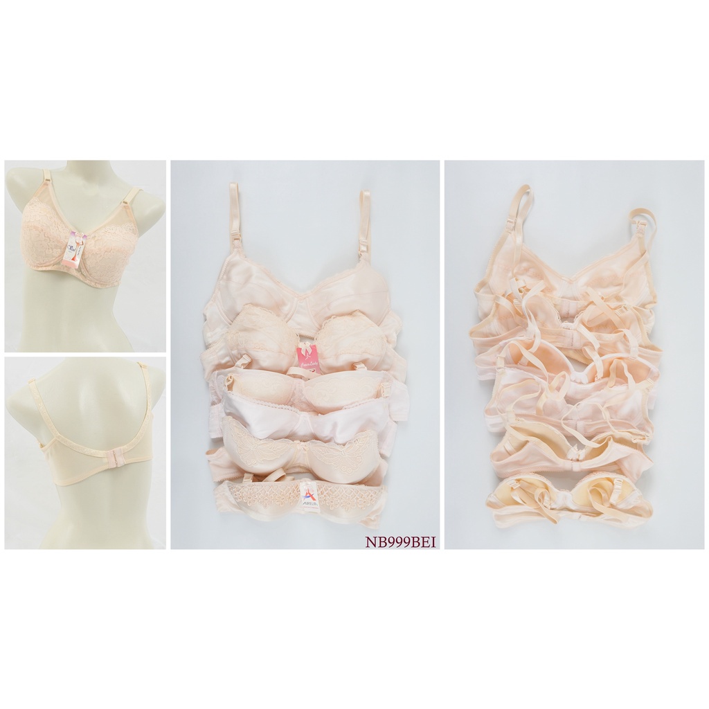 Bra Wanita Model Simple Kawat Busa Tipis  / Pakaian Dalam Murah NB999BEI