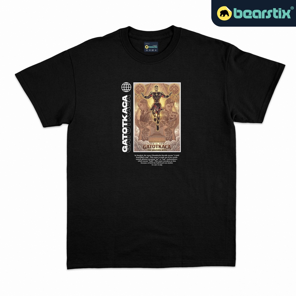 BEARSTIX - Tshirt Streetwear Gatot Kaca - Baju Satria Dewa Gatot Kaca - Kaos Wayang