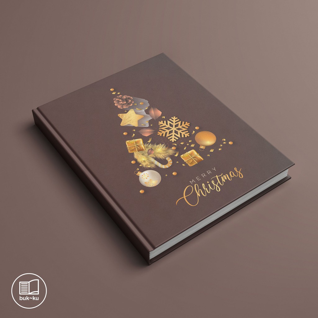 

Buku custom Natal Merry Christmas hadiah catatan notebook planner agenda