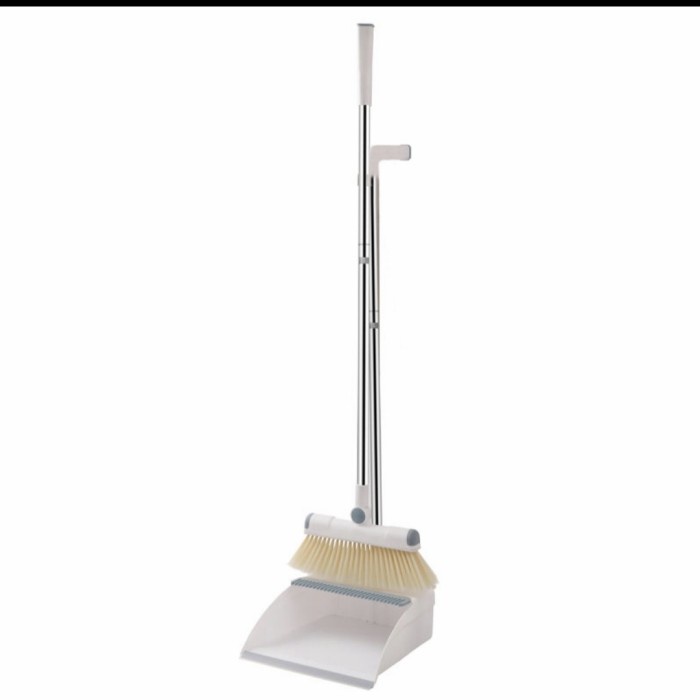 D63 Broom Set Sapu Lantai+ Pengki Bs Dilipat Dustpan Premium