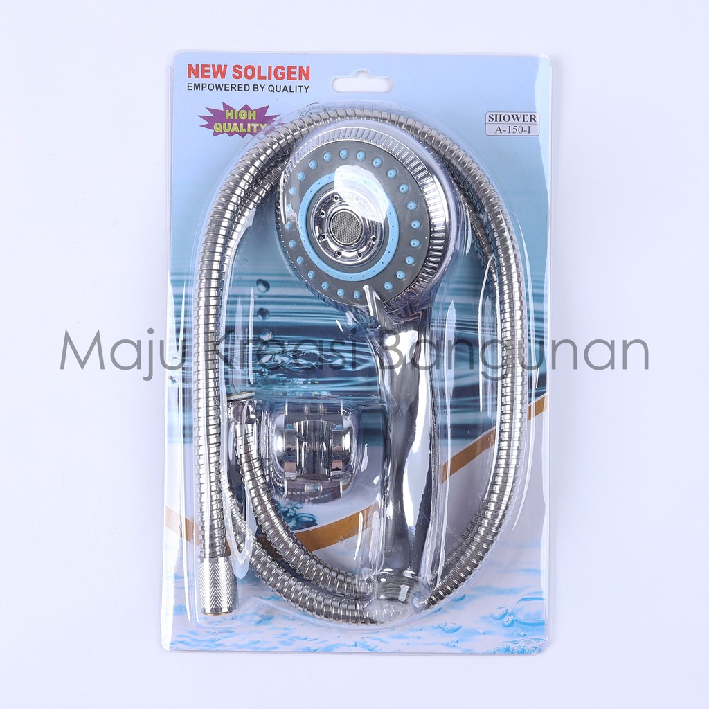 Hand Shower Soligen Chrome Tipe 150 Mandi Bulat Kepala Besar A150