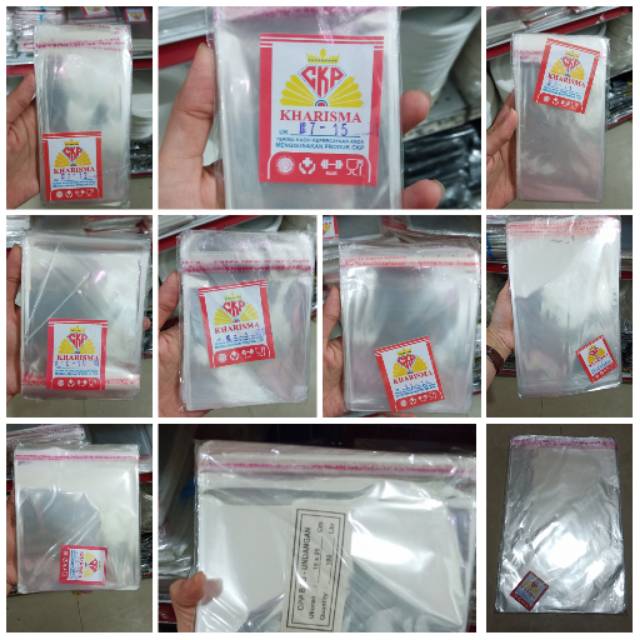 

Plastik OPP tipis / Plastik Bening Kaca Seal Lem untuk kue, baju, masker