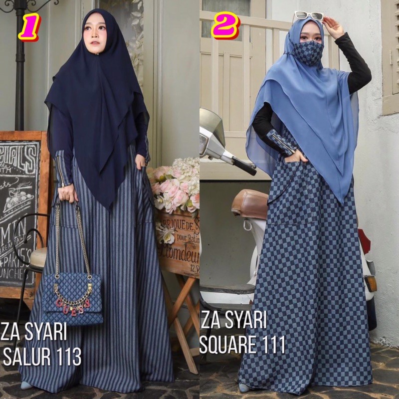 Set Syari Denim Couple Kids by Haliza Syari