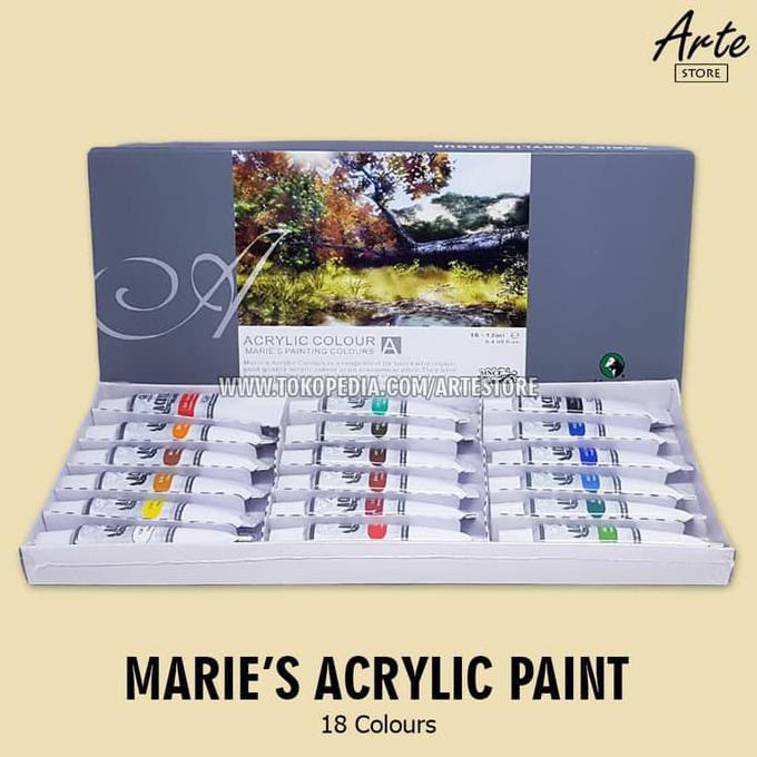 

Promo! Cat Acrylic Maries 18 Warna Murah